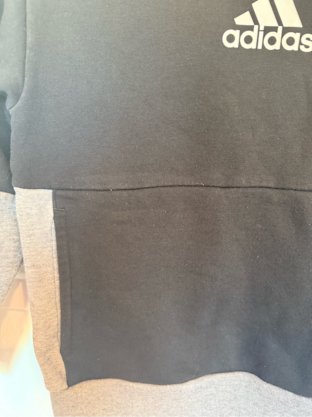 adidas Black & Gray Hoodie with White Logo - Picture 2 of 5